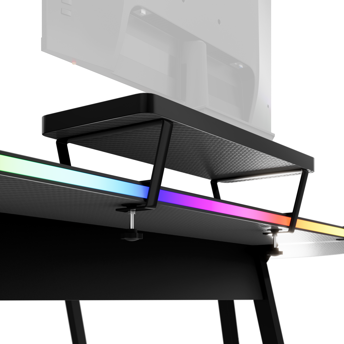 Biurko Gamingowe HUZARO HERO 6.0 Black RGB Smart 147 cm