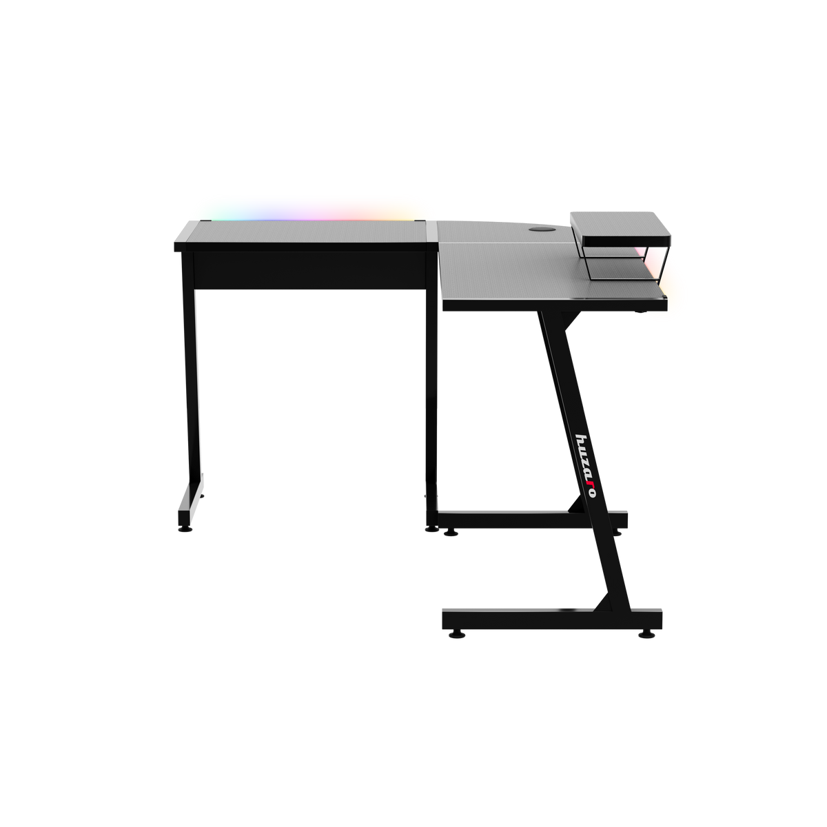 Biurko Gamingowe HUZARO HERO 6.0 Black RGB Smart 147 cm