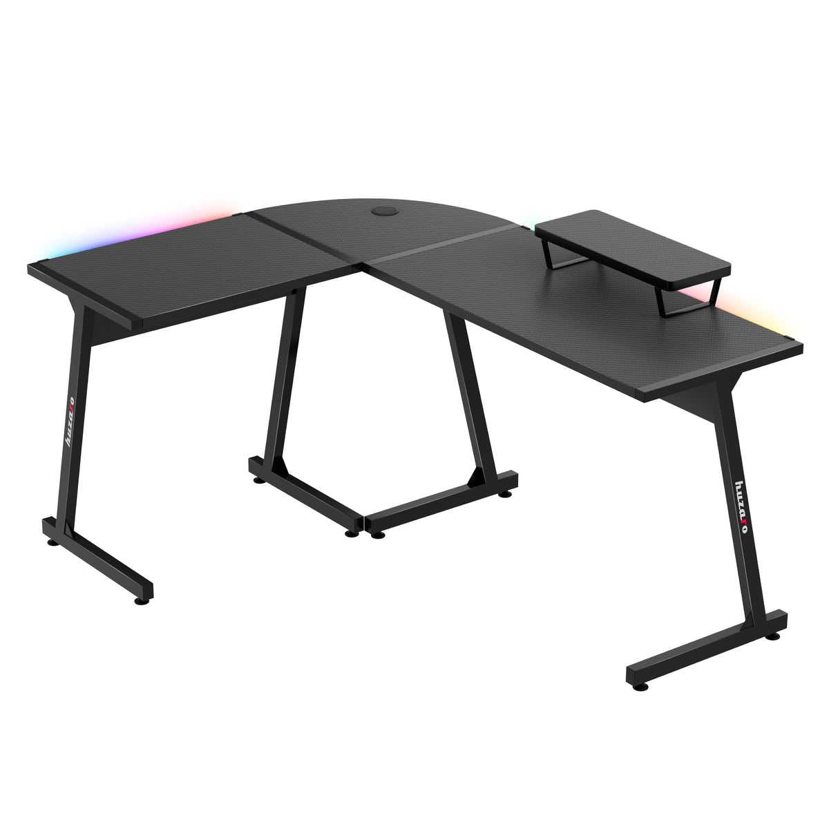 Biurko Gamingowe HUZARO HERO 6.0 Black RGB Smart 147 cm