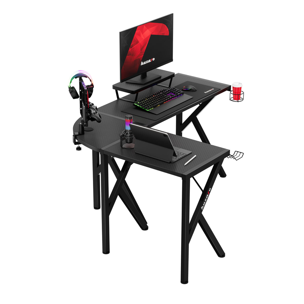 Biurko Gamingowe Huzaro Hero 6.3 Black 154 cm