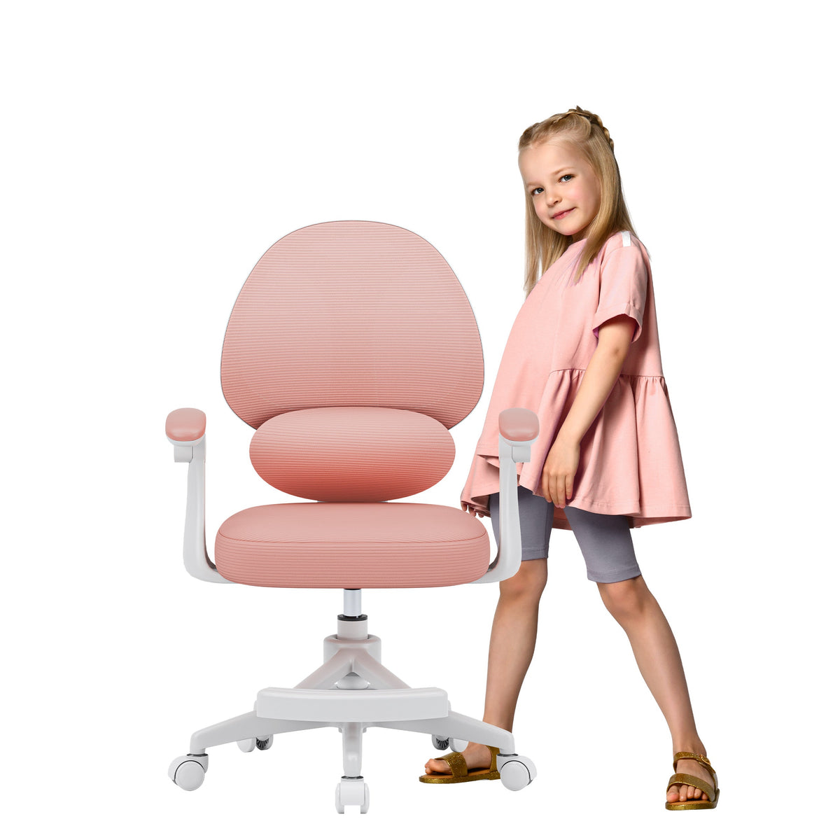 Fotel do biurka dla dziecka Mark Adler Junior 4.5 Pink OUTLET