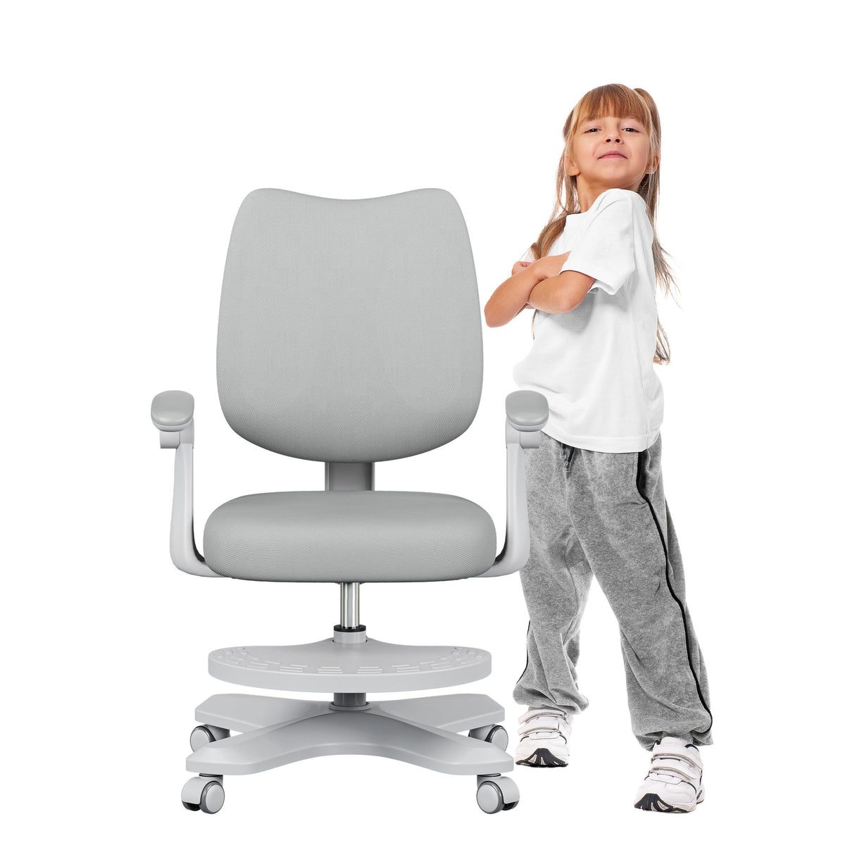 Ergonomiczny fotel dla dzieci Mark Adler Junior 4.6 Grey OUTLET