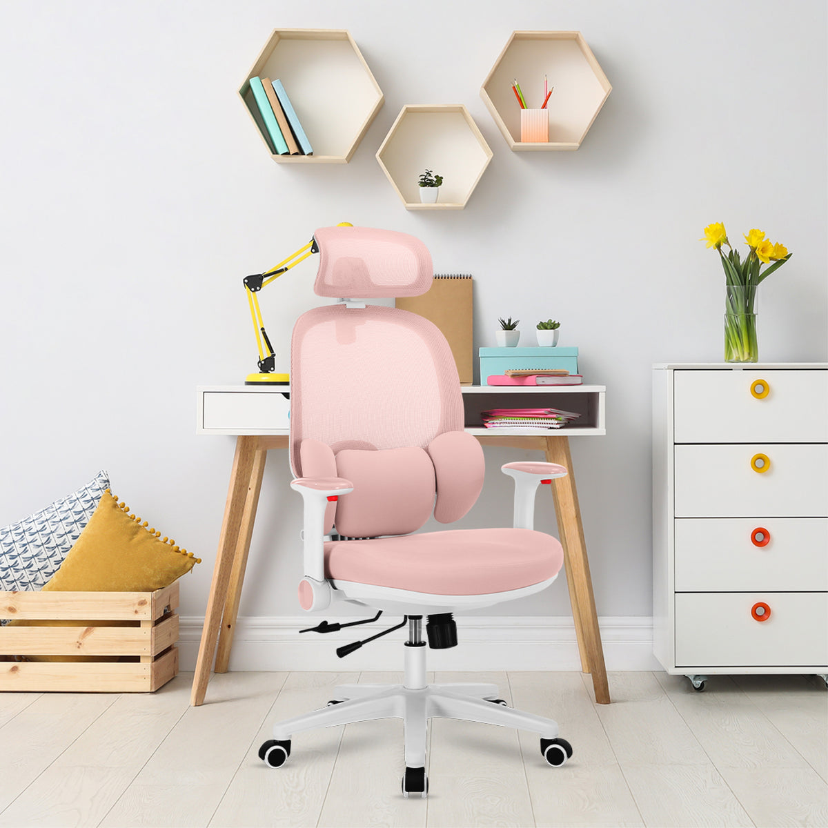 Ergonomiczny fotel dla dziecka Mark Adler Junior 6.3 Pink OUTLET