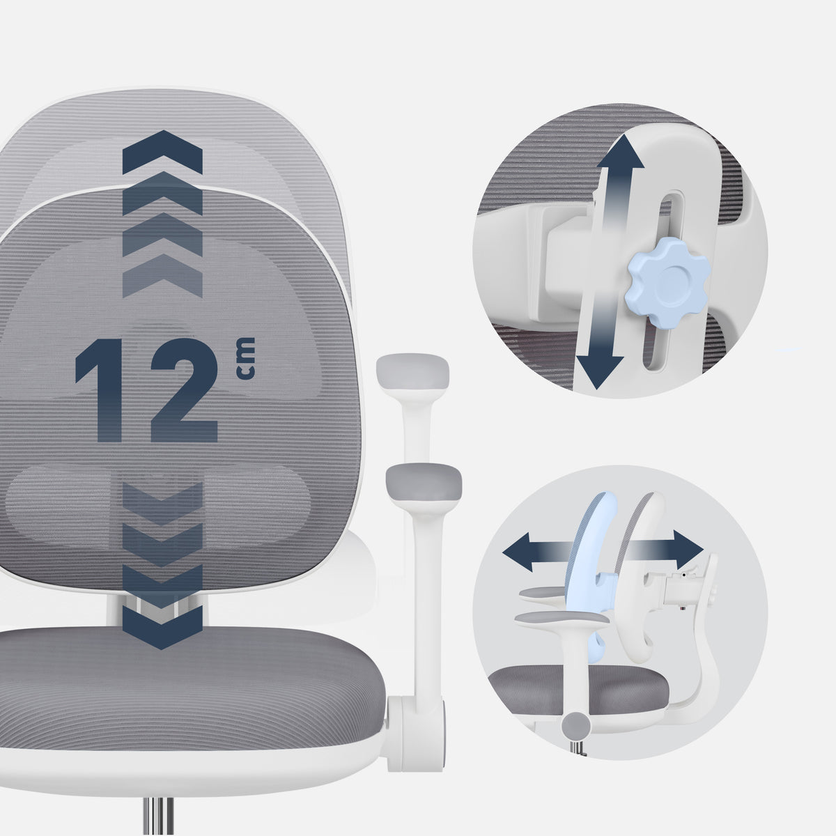 Ergonomiczny fotel do biurka dla dziecka Mark Adler Junior 3.6 Grey