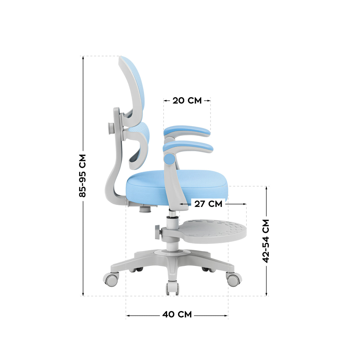 Fotel ergonomiczny dla dzieci Mark Adler Junior 4.4 Blue