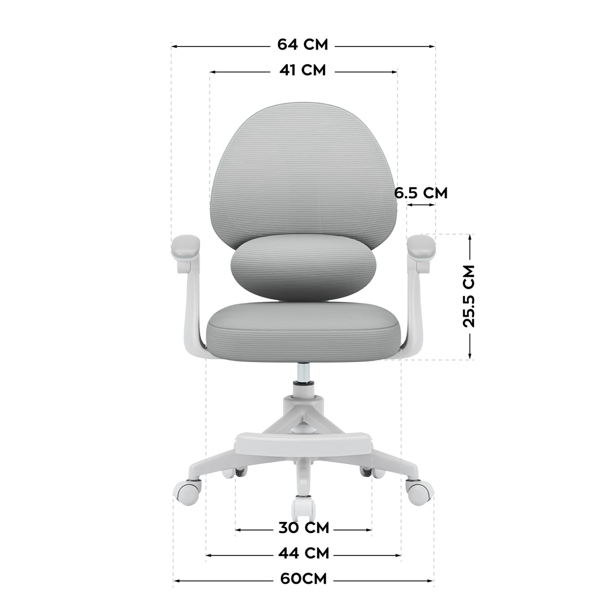 Fotel do biurka dla dziecka Mark Adler Junior 4.5 Grey OUTLET