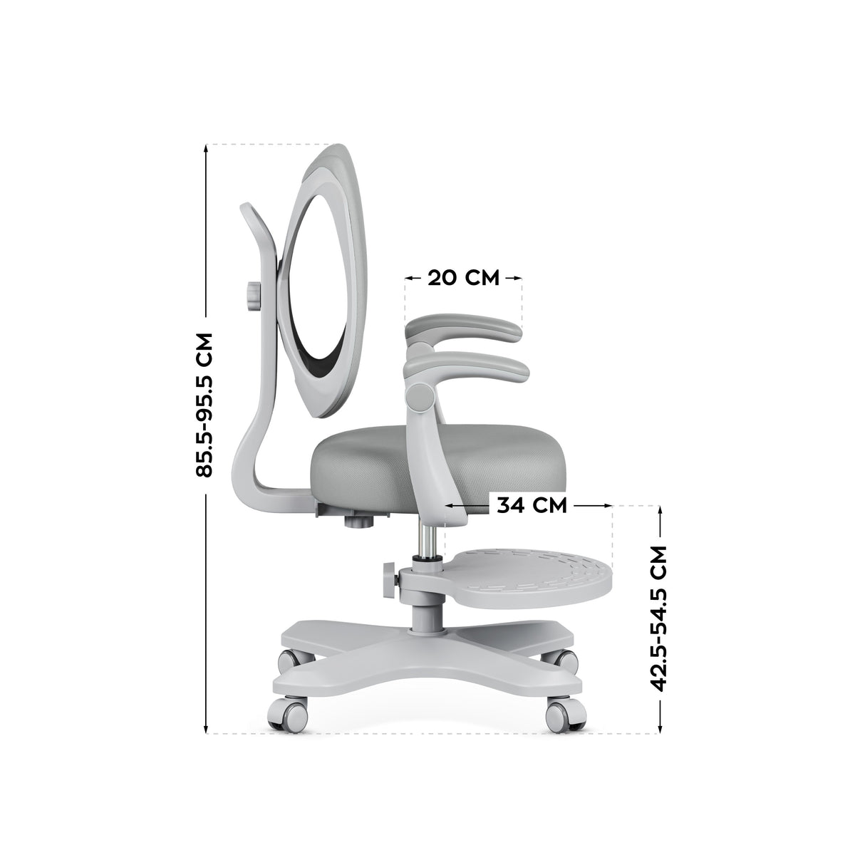 Ergonomiczny fotel dla dzieci Mark Adler Junior 4.6 Grey