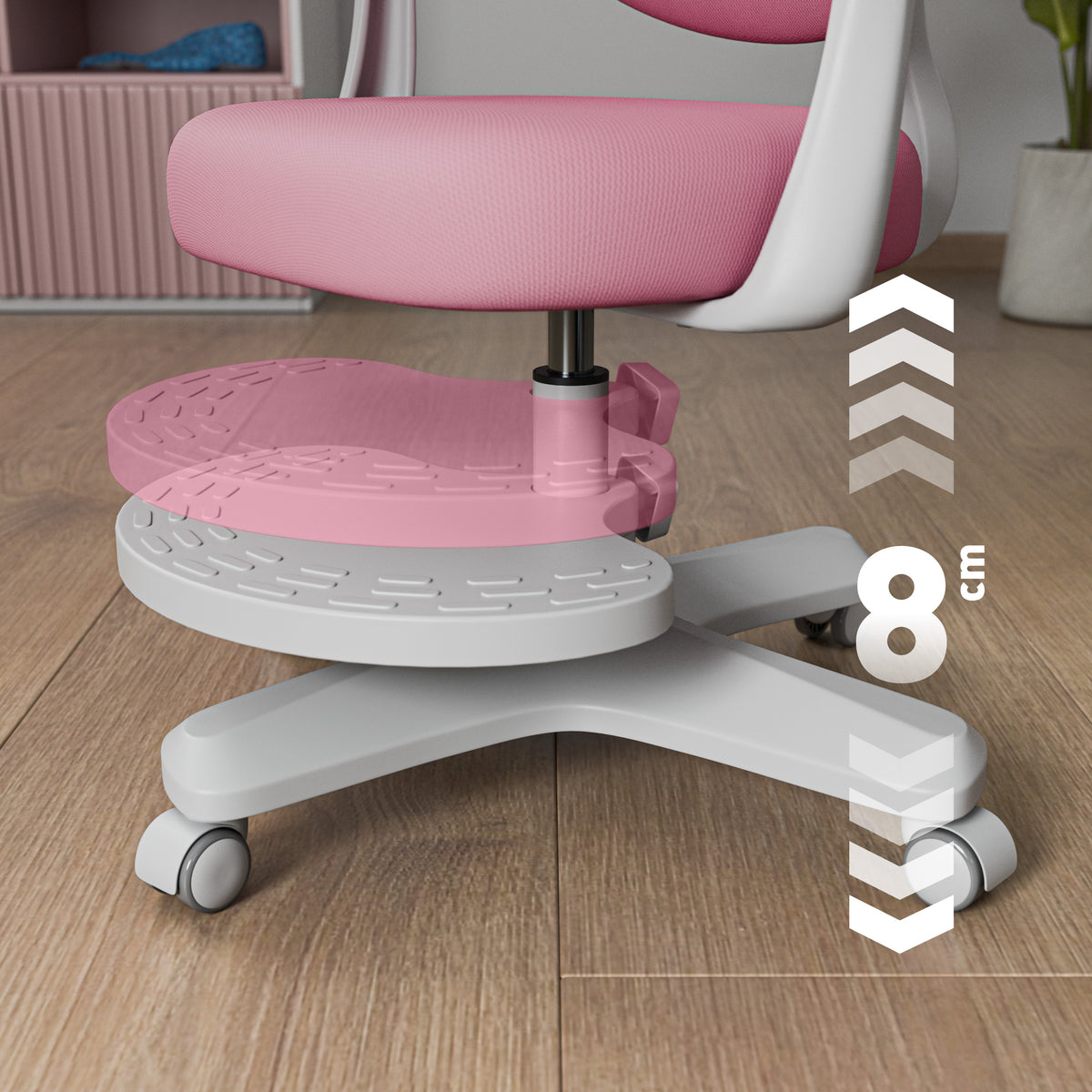 Ergonomiczny fotel dla dzieci Mark Adler Junior 4.6 Pink OUTLET