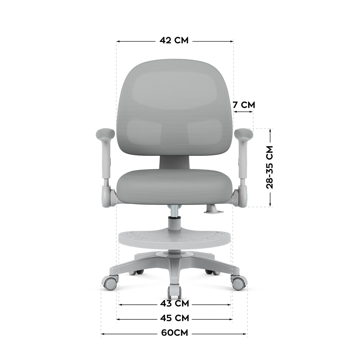 Fotel obrotowy Mark Adler JUNIOR 5.0 Grey OUTLET