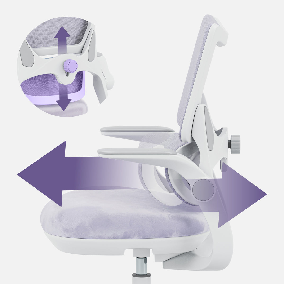 Fotel do biurka dla dziecka Mark Adler Junior 5.7 Purple