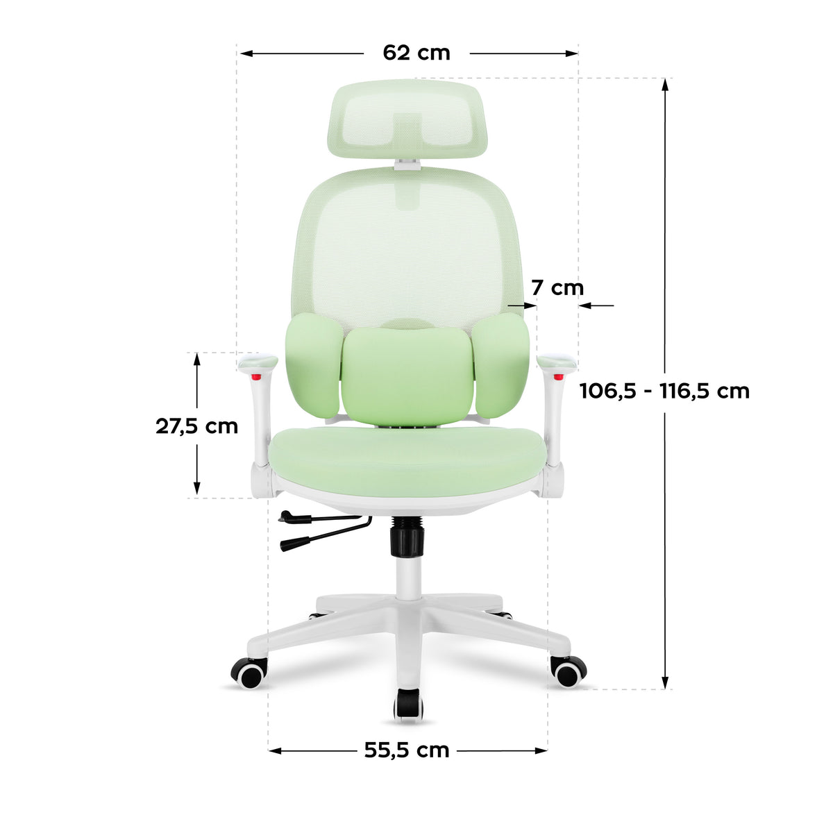 Fotel ergonomiczny dla dziecka Mark Adler Junior 6.3 Green