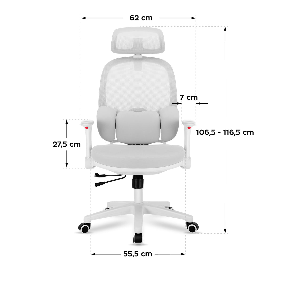 Fotel ergonomiczny dla dziecka Mark Adler Junior 6.3 Grey