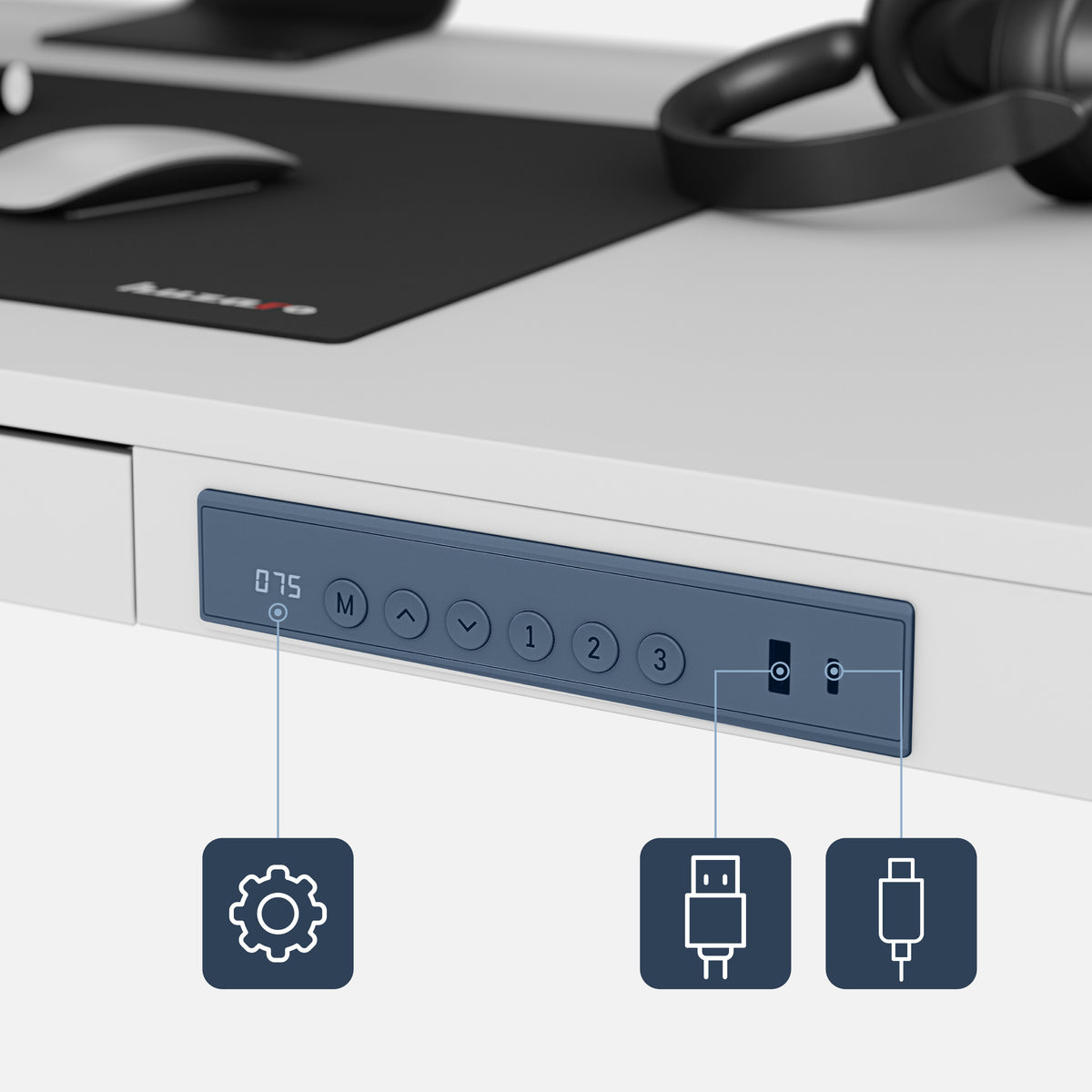 Panel sterowania z 3 slotami pamięci