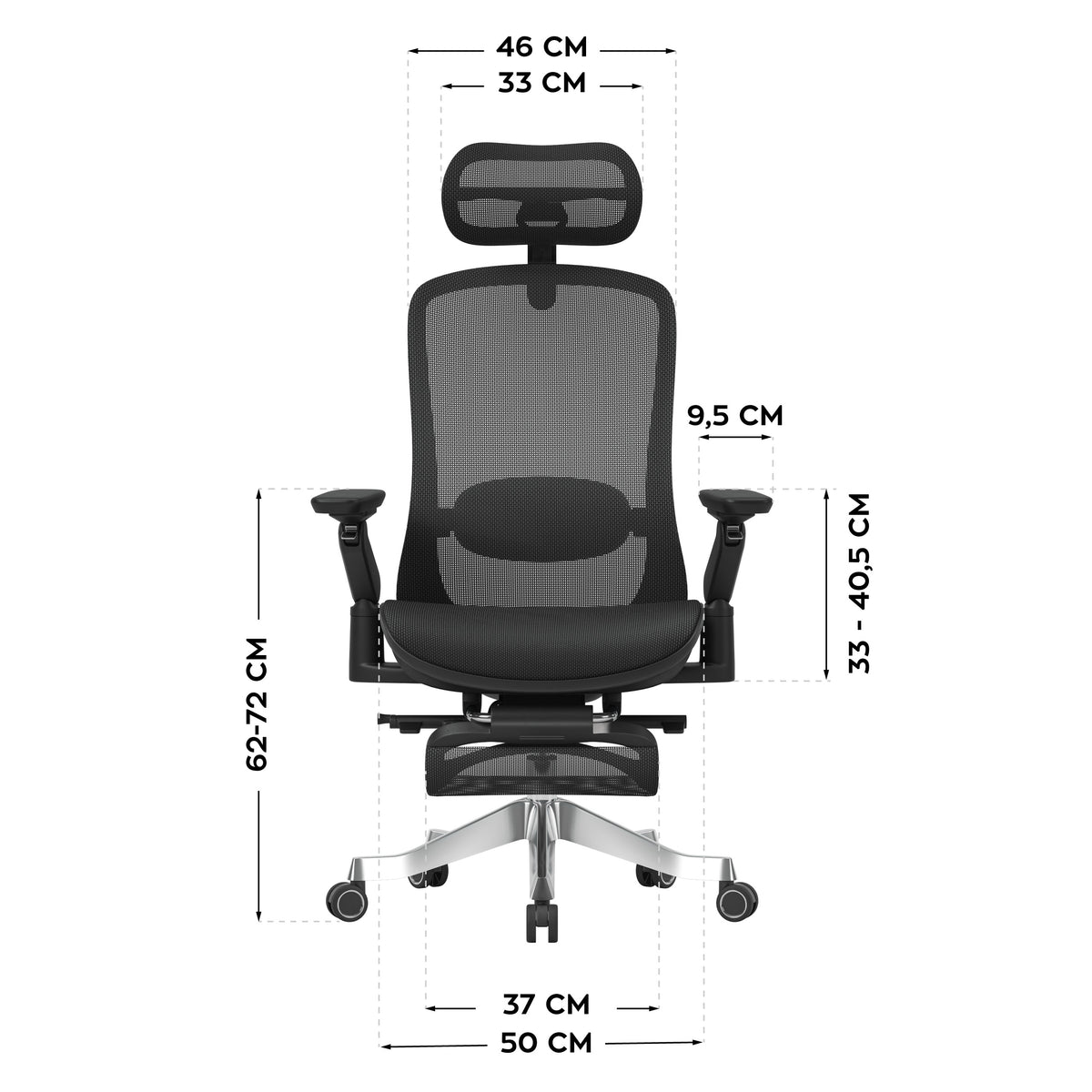 Fotel ergonomiczny z masażem Mark Adler Leadpro 8.7 Black