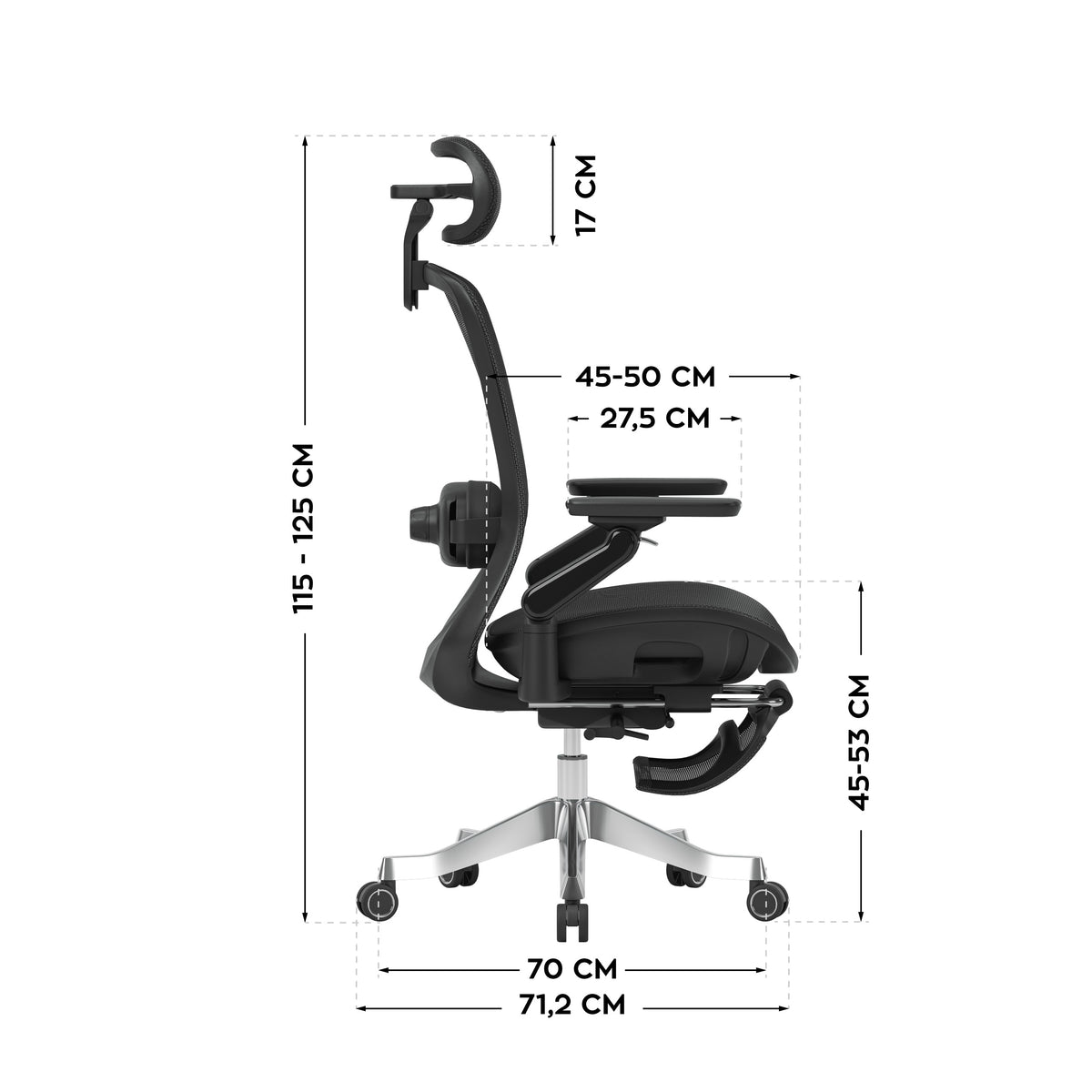Fotel ergonomiczny z masażem Mark Adler Leadpro 8.7 Black