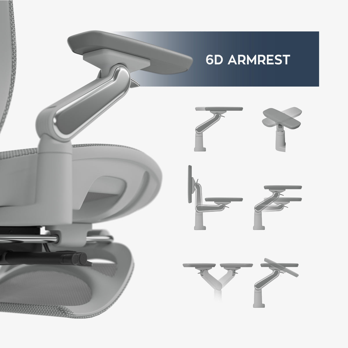 Fotel ergonomiczny z masażem Mark Adler Leadpro 8.7 Grey