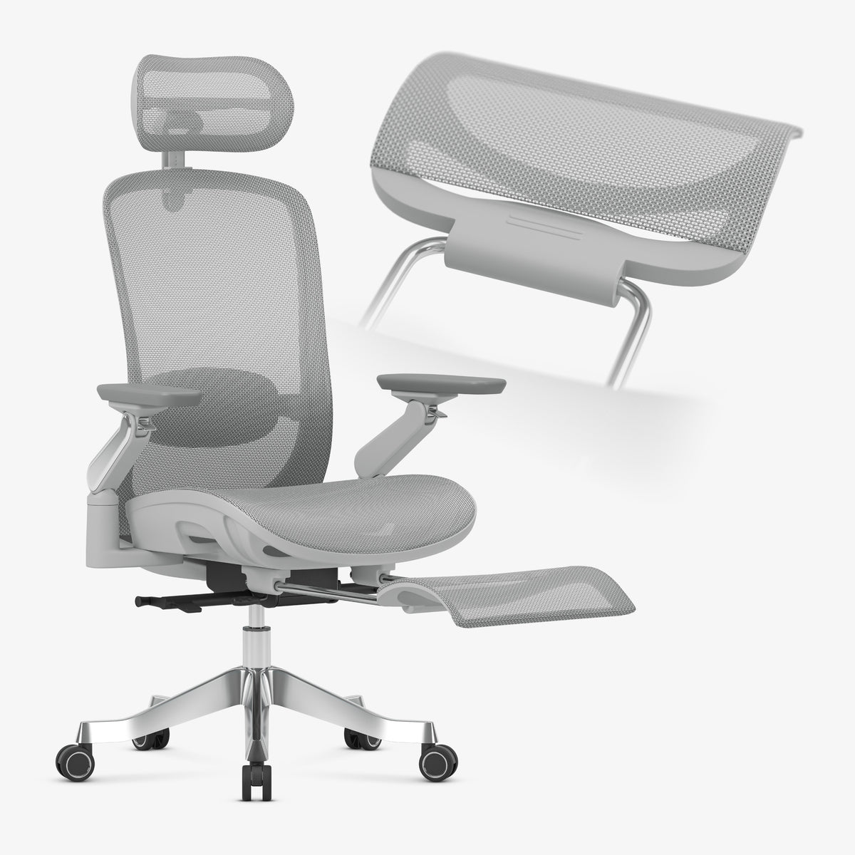 Fotel ergonomiczny z masażem Mark Adler Leadpro 8.7 Grey