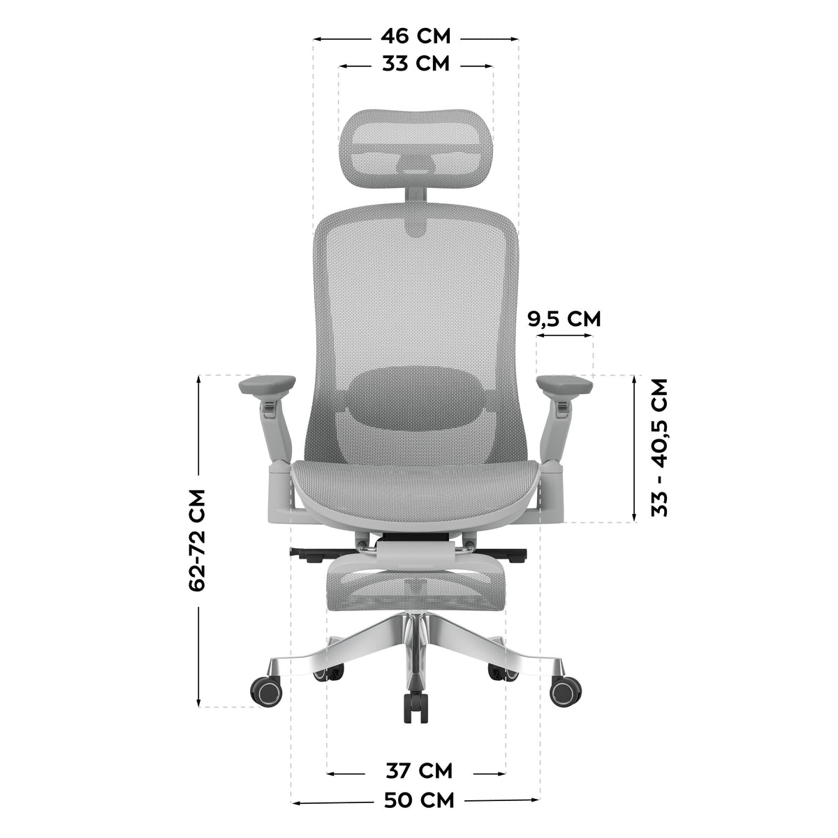 Fotel ergonomiczny z masażem Mark Adler Leadpro 8.7 Grey