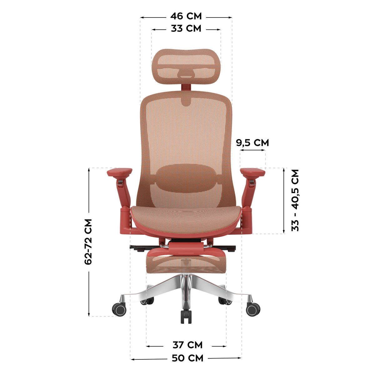 Fotel ergonomiczny z masażem Mark Adler Leadpro 8.7 Red