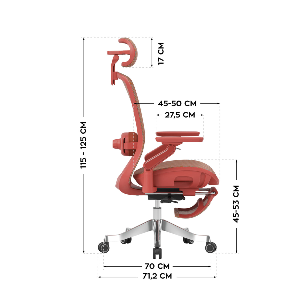 Fotel ergonomiczny z masażem Mark Adler Leadpro 8.7 Red