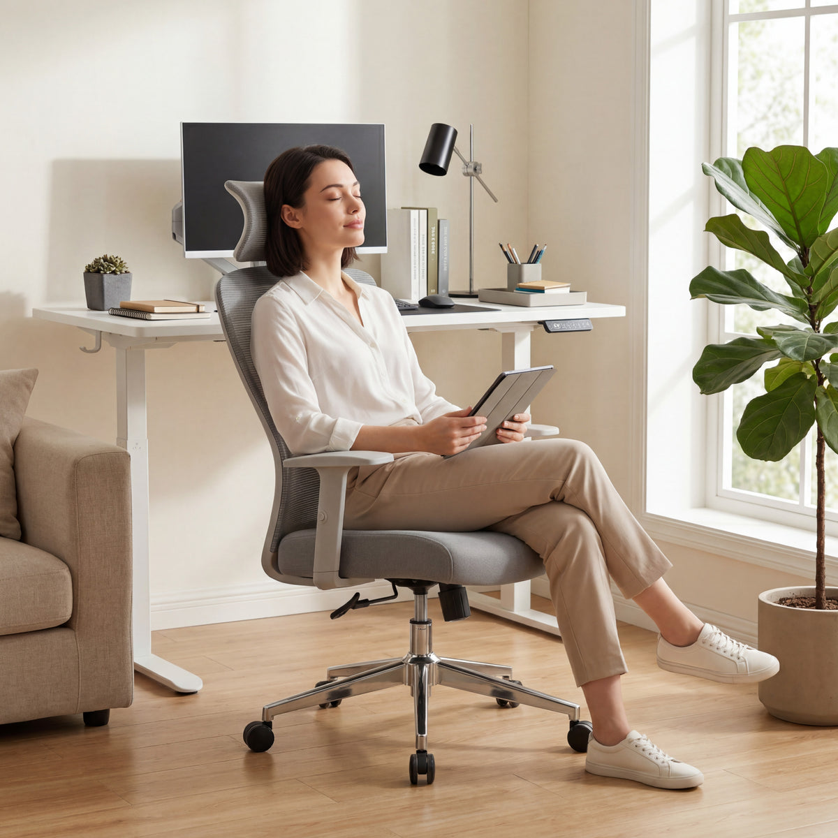 Fotel ergonomiczny biurowy Mark Adler Manager 2.6 Grey