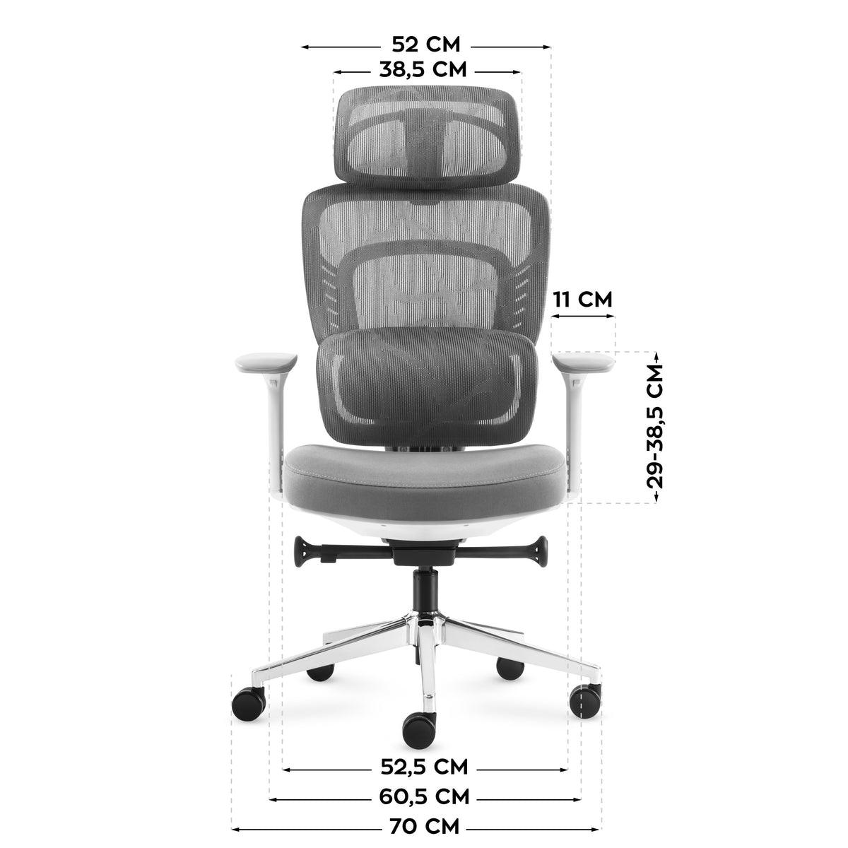 Fotel biurowy z masażem Mark Adler Visioner 6.1 Grey
