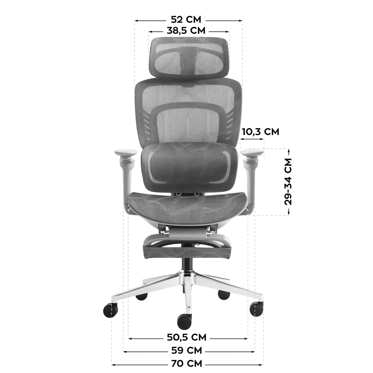 Fotel biurowy z masażem Mark Adler Visioner 8.3 Grey