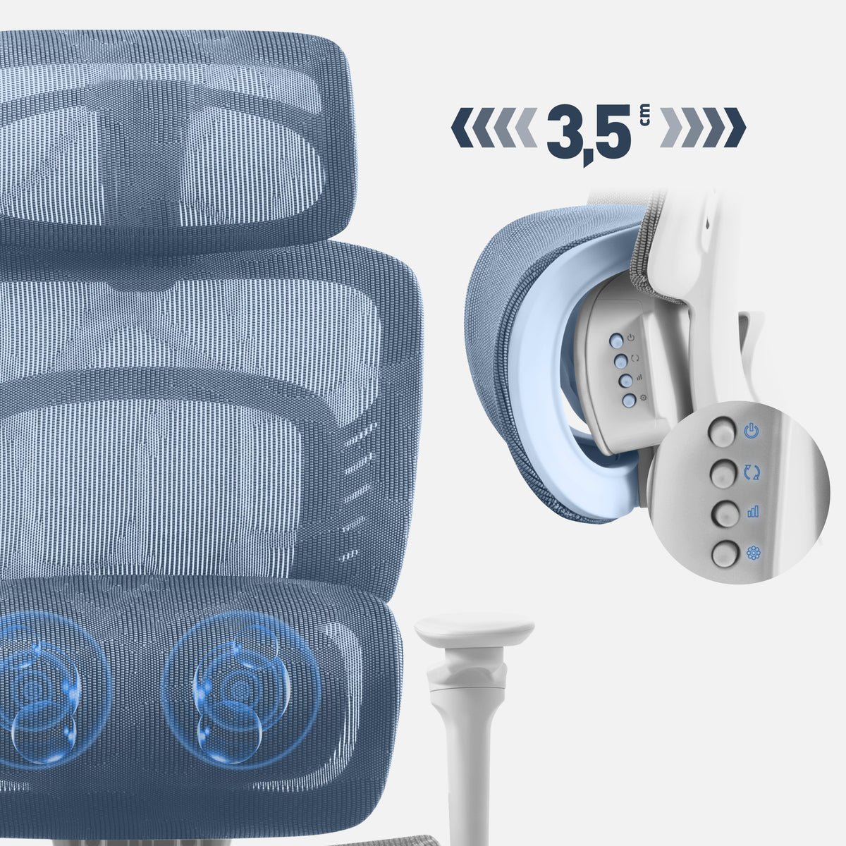 Fotel biurowy z masażem Mark Adler Visioner 8.3 Grey